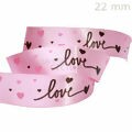 Fita Decorativa 22mm -10m Love Rosa - Ref. 1883/22