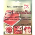 Folha Imitação Vermelho 14x14cm - Ref. 6122 - 25 unidades