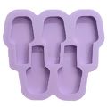 Molde de Silicone para Resina 5 x 2,5cm - Esmalte 5 cavidades REF. EL233