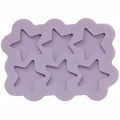 Molde de Silicone para Resina 2,5 x 2,5cm - Paleta Estrela 6 cavidades 