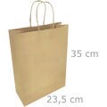 Sacola de Papel Kraft - 35 x 23,5 x 11 cm - 50 unid.